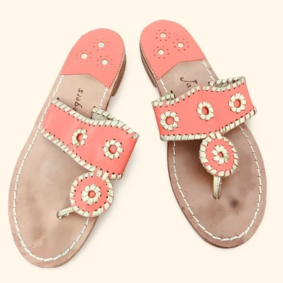 Jack Rogers Women's Bright Orange Sandals - Picture 2 of 4